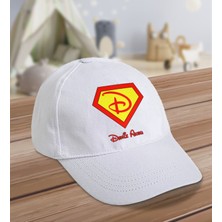 Bk Kids Kişiye Özel Harfli Cotton Çocuk Şapkası-Beyaz