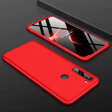 Case Street Xiaomi Redmi Note 8 Kılıf Ays 3 Parçalı Önü Açık Sert Rubber Koruma+Nano Kırmızı