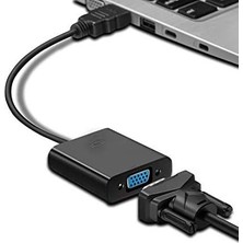Mavi Ay Bilişim HDMI To VGA Ses Destekli Monitör Dönüştürücü Kablo Çevirici Adaptör