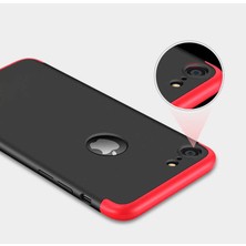 Gpack Apple iPhone 8 Kılıf Ays 3 Parçalı Önü Açık Sert Rubber Koruma Bordo