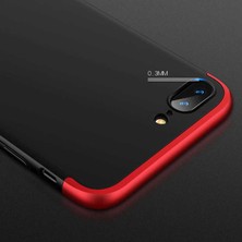 Gpack Apple iPhone 8 Kılıf Ays 3 Parçalı Önü Açık Sert Rubber Koruma Bordo