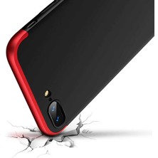 Case Street Apple iPhone 8 Plus Kılıf Ays 3 Parçalı Önü Açık Sert Rubber Koruma Lacivert