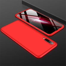 Dlrcase Samsung Galaxy A50S Kılıf Ays 3 Parçalı Önü Açık Sert Rubber Koruma+Nano Kırmızı