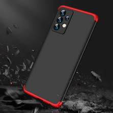 Case Street Samsung Galaxy A23 Kılıf Ays 3 Parçalı Önü Açık Sert Rubber Koruma+Nano Kırmızı