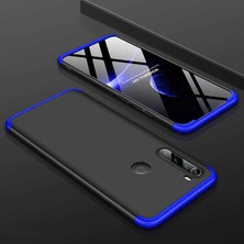 Dlrcase Xiaomi Redmi Note 8 Kılıf Ays 3 Parçalı Önü Açık Sert Rubber Koruma Mavi