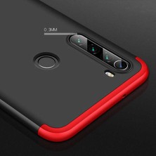 Dlrcase Xiaomi Redmi Note 8 Kılıf Ays 3 Parçalı Önü Açık Sert Rubber Koruma Mavi