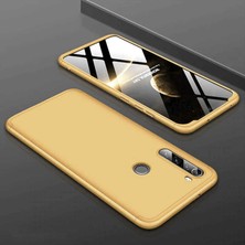 Dlrcase Xiaomi Redmi Note 8 Kılıf Ays 3 Parçalı Önü Açık Sert Rubber Koruma Gold