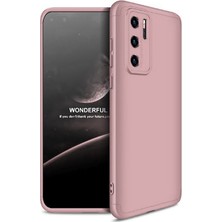 Dlrcase Huawei P40 Pro Kılıf Ays 3 Parçalı Önü Açık Sert Rubber Koruma Bronz