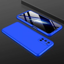 Dlrcase Oppo A92 Kılıf Ays 3 Parçalı Önü Açık Sert Rubber Koruma+Nano Lacivert