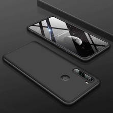 Dlrcase Xiaomi Redmi Note 8 Kılıf Ays 3 Parçalı Önü Açık Sert Rubber Koruma+Nano Siyah