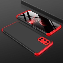 Dlrcase Oppo A92 Kılıf Ays 3 Parçalı Önü Açık Sert Rubber Koruma+Nano Bordo