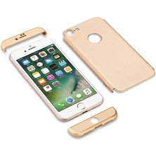 Case Street Apple iPhone 7 Kılıf Ays 3 Parçalı Önü Açık Sert Rubber Koruma Bronz