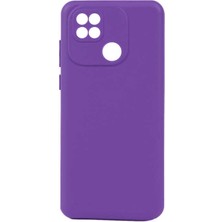 Dlrcase Xiaomi Poco C40 Kılıf Mat Lüx Kamera Korumalı Premier Mat Silikon+Nano Mor