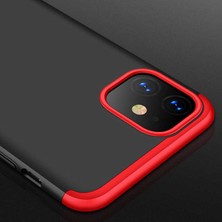 Case Street Apple iPhone 11 Kılıf Ays 3 Parçalı Önü Açık Sert Rubber Koruma Siyah