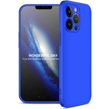 Case Street Apple iPhone 13 Pro Kılıf Ays 3 Parçalı Önü Açık Sert Rubber Koruma+Nano Lacivert