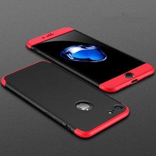 Case Street Apple iPhone 7 Kılıf Ays 3 Parçalı Önü Açık Sert Rubber Koruma Bordo