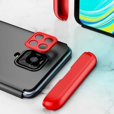 Dlrcase Xiaomi Redmi Note 9s Kılıf Ays 3 Parçalı Önü Açık Sert Rubber Koruma Mavi