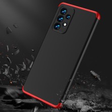 Smcase Samsung Galaxy A53 5g Kılıf Ays 3 Parçalı Önü Açık Sert Rubber Koruma Kırmızı