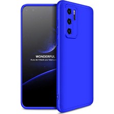 Dlrcase Huawei P40 Pro Kılıf Ays 3 Parçalı Önü Açık Sert Rubber Koruma Lacivert