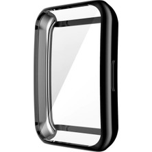 Case Street Huawei Watch Fit 2 Kordon Önü Kapalı Şeffaf Silikon Siyah