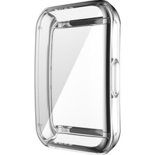 Smcase Huawei Watch Fit 2 Kordon Önü Kapalı Şeffaf Silikon Şeffaf