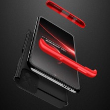 Dlrcase Xiaomi Redmi Note 10 Kılıf Ays 3 Parçalı Önü Açık Sert Rubber Koruma+Nano Siyah