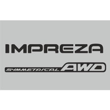 Oto Sticker Symmetrical Awd Kapı Kolu Ve Jant Sticker Seti