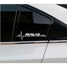 Oto Sticker Toyota Rav4 Nabız Kalp Atışı Sticker 2 Adet
