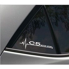 Oto Sticker Citroen C5 Nabız Kalp Atışı Sticker 2 Adet