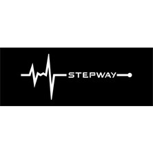 Oto Sticker Stepway Nabız Kalp Atışı Sticker 2 Adet V1
