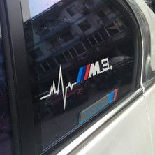 Oto Sticker Bmw M3 Renkli Nabız Kalp Atışı Sticker 2 Adet