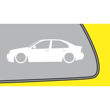 Oto Sticker Volkswagen Bora Basık Kelebek Silüet Stickeri 2 Adet