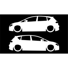 Oto Sticker Seat Leon Mk2 Basık Kelebek Silüet Stickeri 2 Adet