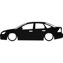 Oto Sticker Ford Focus Mk1 Sedan Basık Kelebek Silüet Stickeri 2 Adet