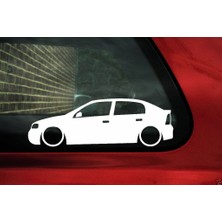 Oto Sticker Opel Astra G Basık Kelebek Silüet Stickeri 2 Adet Aynı