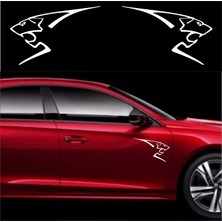 Oto Sticker Peugeot Lemans Lion Sticker Seti 2 Adet 17X10Cm Araba Etiket