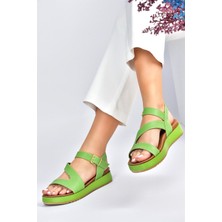 Fox Shoes Yeşil Günlük Kadın Sandalet M524022609