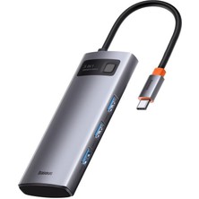 Baseus 100W 5in1 Type-C Hub, 1x 4K Hdmi, 1x Pd Type C, 3x USB 3.0 Girişli Çoğaltıcı Adaptör