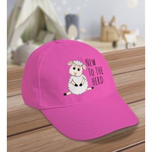 Bk Kids New To The Herd Tasarımlı Cotton Çocuk Şapkası-Pembe