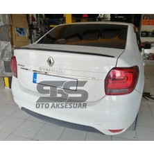 STS Oto Aksesuar Renault Symbol 2013 Uyumlu Sonrası Bagaj Üstü Spoiler Piano Black Parlak Siyah