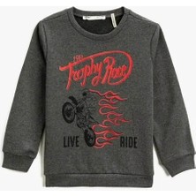 Koton Erkek Çocuk Sweatshirt Antrasit 3WKB10105TK