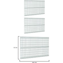 Telfence 3 'lü Panel Çit Teli 75X250 cm Çift Telli Avantaj Paketi (7,5 Metre)