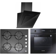 Hoover Siyah Ankastre Set (HOT3051BI- HGVL6040B -HDM656BTK)