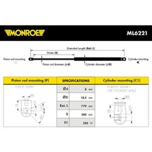 BSG Volkswagen Golf7 2013 Motor Kaput Amortisörü Febı 47039 086531 (Oem NO:5G0823359)