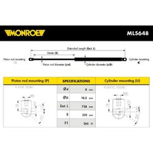 BSG Volkswagen Golf6 2009 2013 Motor Kaput Amortisörü Febı 31631 033948 (Oem NO:5K0823359D)