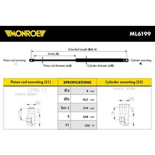 BSG Renault Logan Iı Logan Mcv Iı Sandero Iı Stepway 2012 Motor Kaput Amortisörü (Oem NO:654713274R)