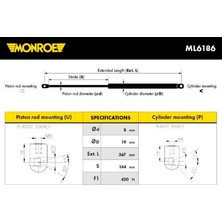 BSG Volkswagen Passat 2010 2014 Bagaj Amortisörü (Oem NO:3AE827550A)