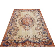 Sempati Halı Gerçek El Dokuma Eskitme Vintage Halı  1,5 x 2,58 cm cm 8971