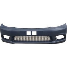 TŞT 2012 - 2014 Honda Civic Sd Ön Tampon Panjurlu Siyah (Sis Delikli - Far Yıkama Deliksiz)(My) (Oem NO:71101TS6H00)