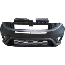 TŞT 2015 - 2020 Fıat Doblo Ön Tampon Alt - Üst Komple - Tampon Panjurlu Çeki Demir Kapaklı Sis Delikli Eurob Oem No: 735615285